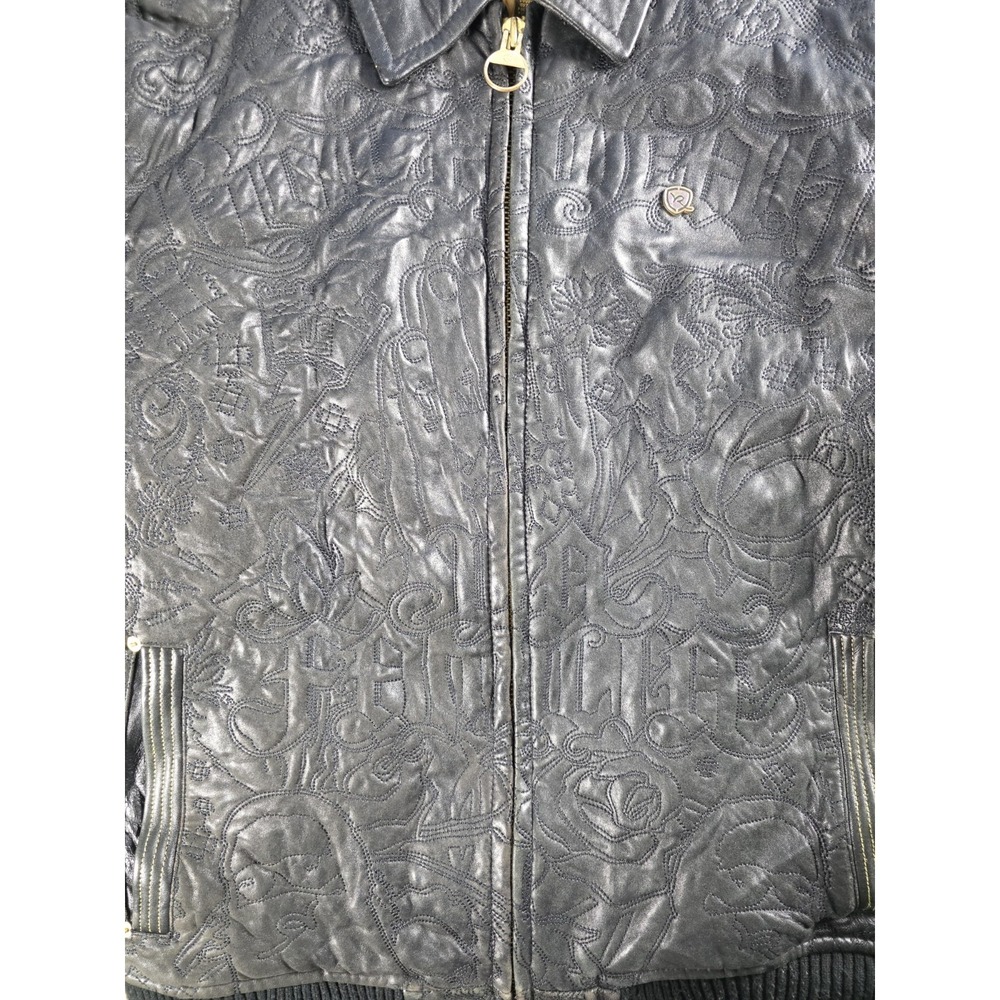 Vintage Rocawear La Familia Leather Jacket Size 3XL West Coast California Rare - Picture 2 of 15